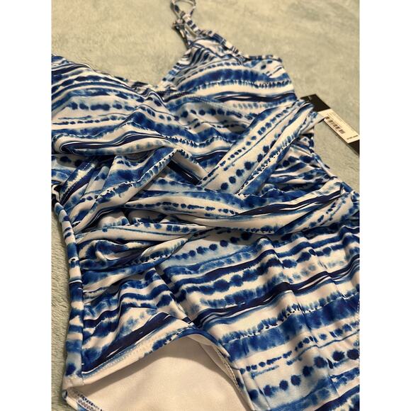 NWT Nicole Miller Crisscross One Piece Swimsuit - Small - Picture 4 of 4